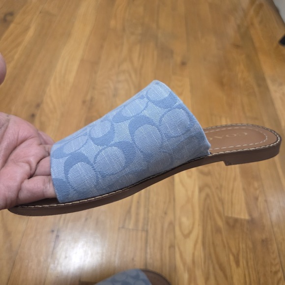 Coach Womens  Hazel Casual Summer Sandal Signature Chambray Cornflower Size 6 - Picture 8 of 12